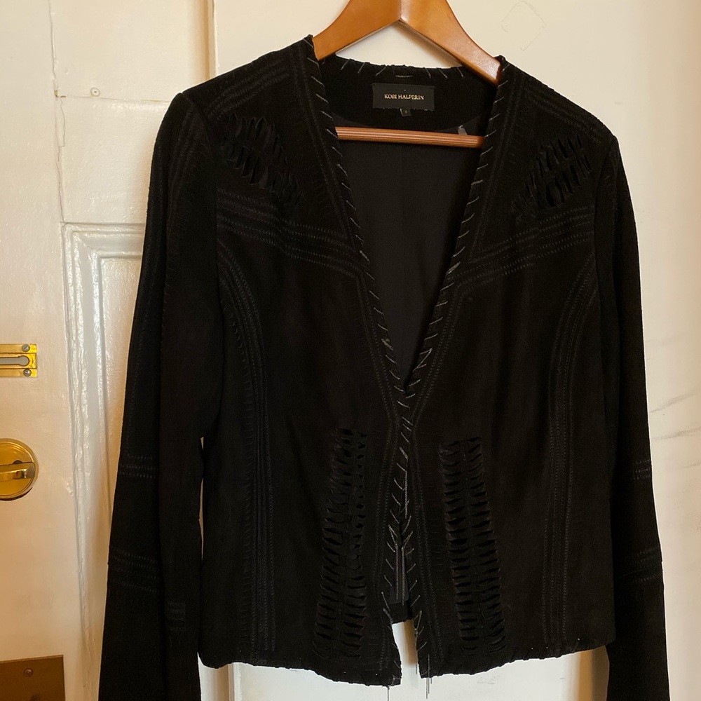 Black suede leather jacket - Kobi Halperin